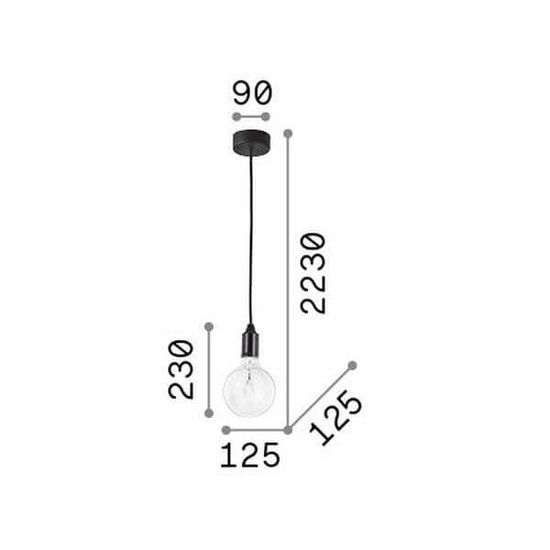 Ideal Lux EDISON E27 Pendelleuchte 8W ⌀125mm dimmbar Weiss warmweiss 113302