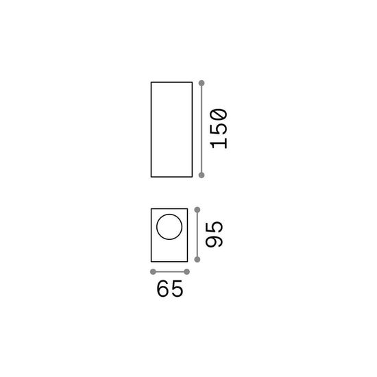Ideal Lux UP Wandleuchte G9 2-fach dimmbar Weiss IP44 115320