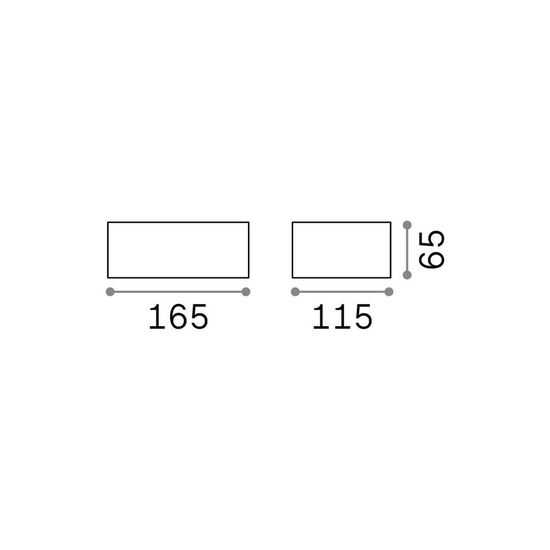 Ideal Lux TWIN Wandleuchte G9 dimmbar Anthrazit IP44 115368