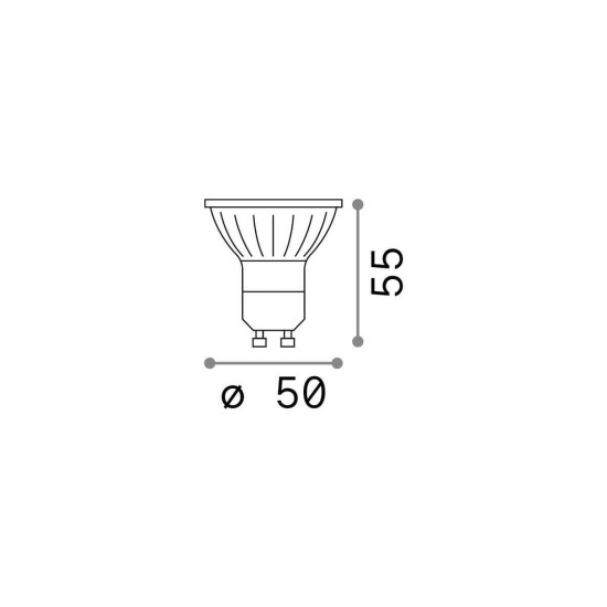 Ideal Lux LAMPADINE GU10 Lampe 7W ⌀50mm Klar 123943