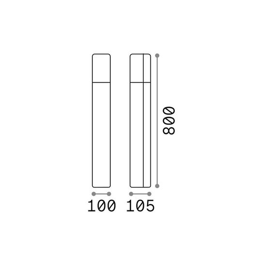 Ideal Lux PULSAR Stehleuchte E27 dimmbar Anthrazit IP44 135908