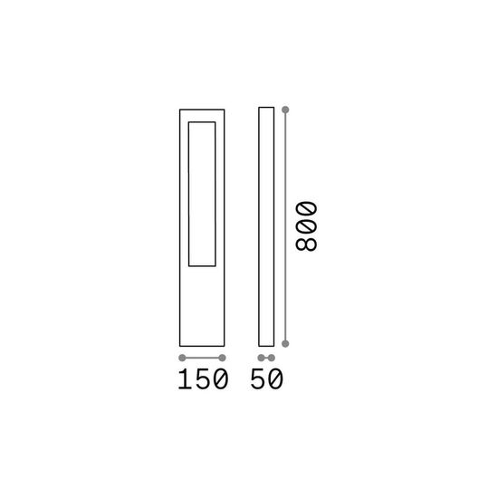 Ideal Lux VEGA Stehleuchte G9 dimmbar Anthrazit IP44 136028