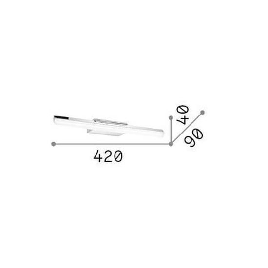 Ideal Lux RIFLESSO LED Wandleuchte 11W Chrom IP44 warmweiss 142272