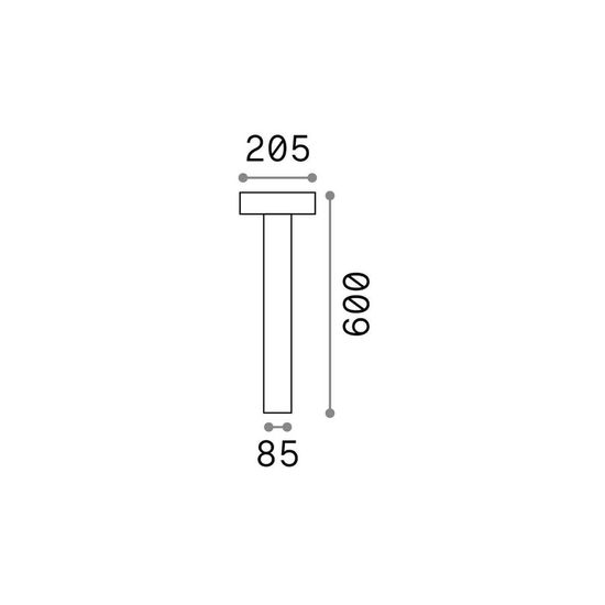 Ideal Lux TESLA Stehleuchte G9 4-fach ⌀205mm dimmbar Anthrazit IP44 153193