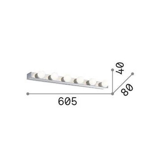 Ideal Lux PRIVE Wandleuchte E14 6-fach dimmbar Weiss 159423