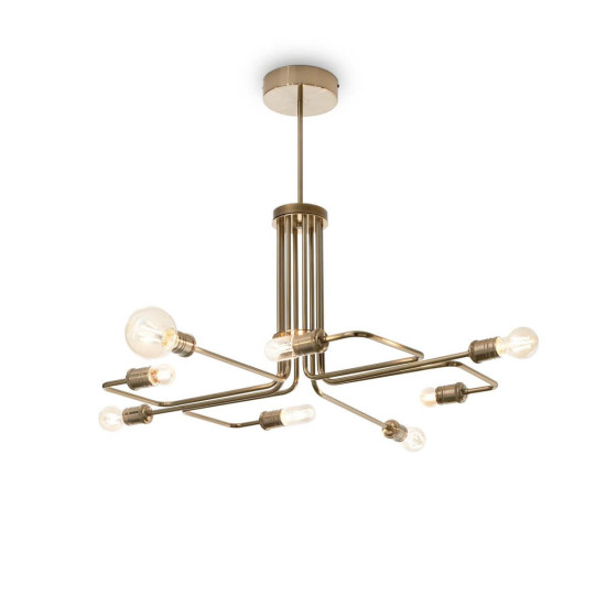 Ideal Lux TRIUMPH Pendelleuchte E27 8-fach ⌀920mm dimmbar Messing 160269