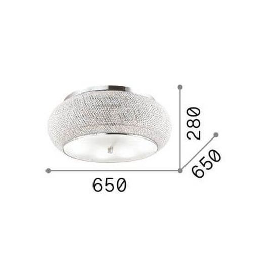 Ideal Lux PASHA Deckenleuchte E14 14-fach ⌀650mm dimmbar Gold 165004