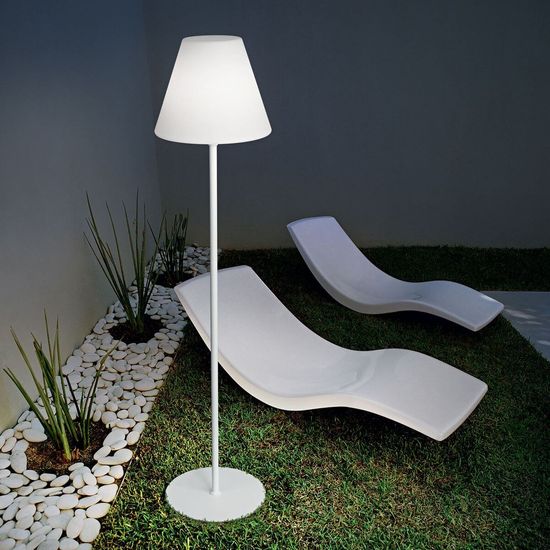 Ideal Lux ITACA Stehleuchte E27 ⌀390mm dimmbar Weiss IP44 180953