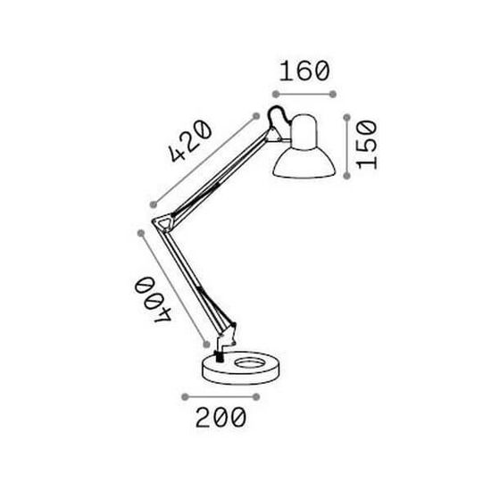 Ideal Lux WALLY Tischleuchte E27 ⌀160mm Weiss 193991