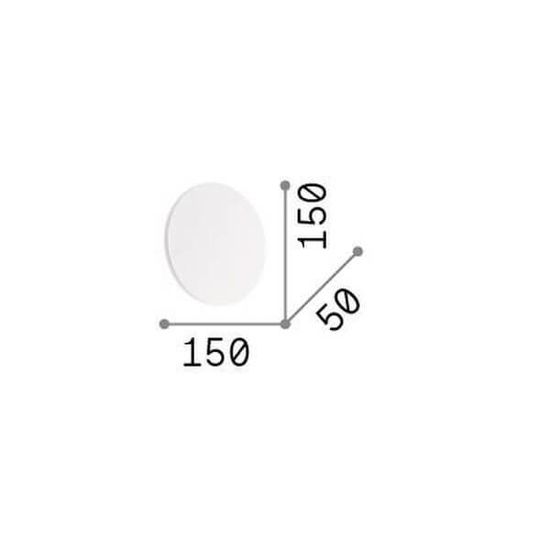 Ideal Lux COVER LED Wandleuchte 9,5W ⌀150mm Schwarz warmweiss 195742