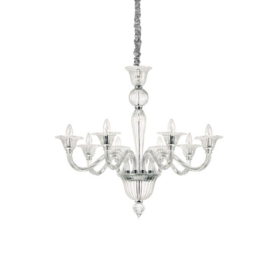 Ideal Lux BRIGITTA Pendelleuchte E14 8-fach ⌀890mm dimmbar Klar 199382