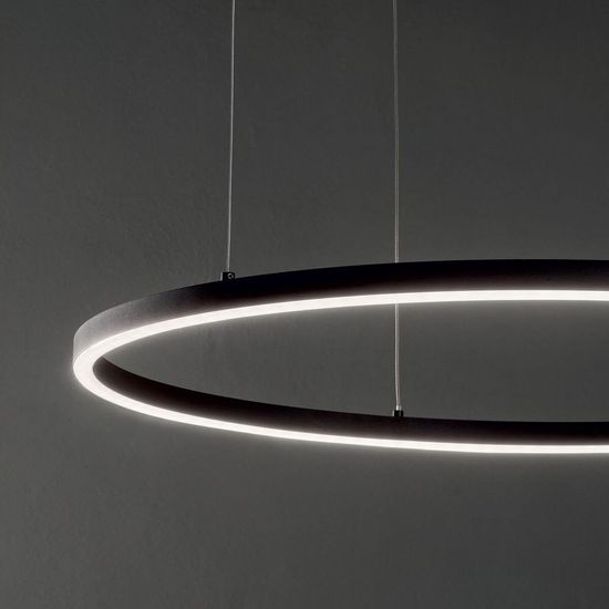 Ideal Lux ORACLE SLIM LED Pendelleuchte 38W ⌀700mm Schwarz warmweiss 229515