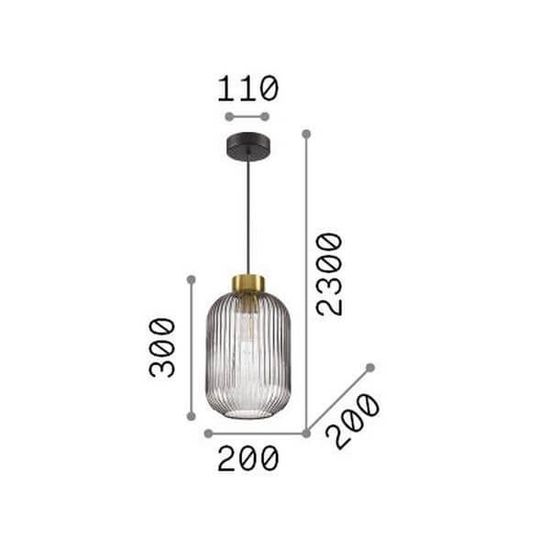 Ideal Lux MINT Pendelleuchte E27 ⌀200mm dimmbar Grün 237497