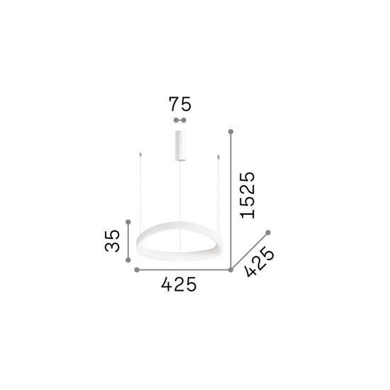 Ideal Lux GEMINI LED Pendelleuchte 38W Weiss warmweiss 247229