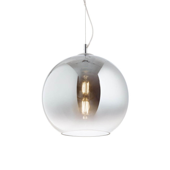 Ideal Lux NEMO Pendelleuchte E27 ⌀400mm dimmbar Chromrauchglas 250359