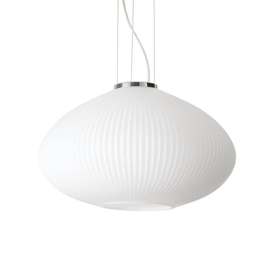 Ideal Lux PLISSE Pendelleuchte E27 ⌀450mm dimmbar Chrom 264523