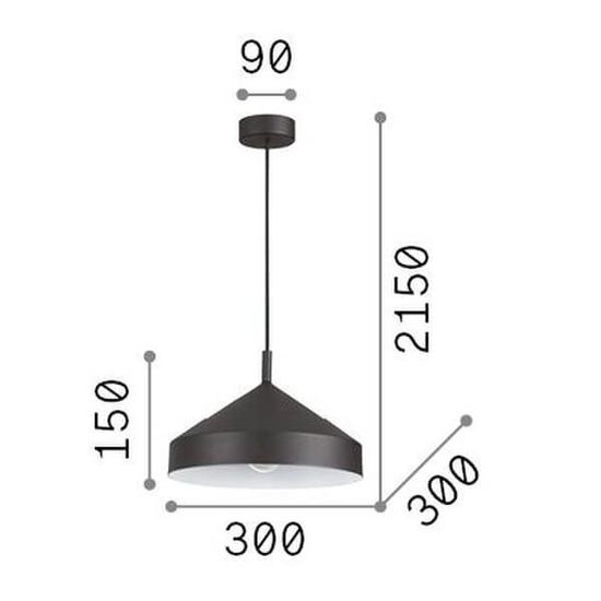 Ideal Lux YURTA Pendelleuchte E27 ⌀300mm dimmbar Weiss 285153