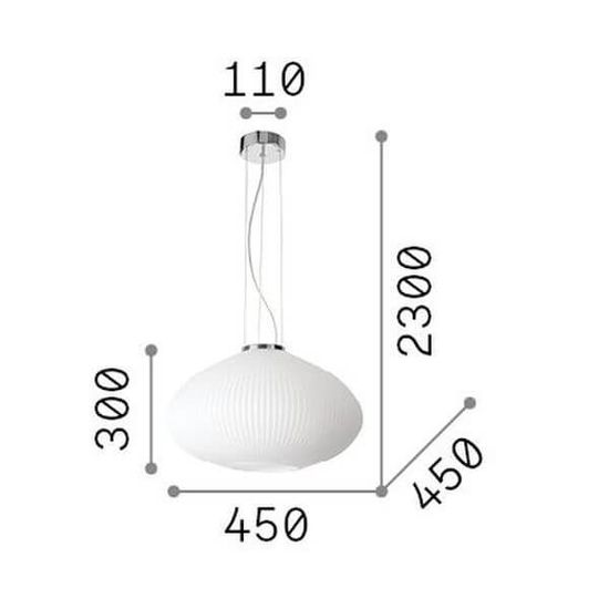 Ideal Lux PLISSE Pendelleuchte E27 ⌀450mm dimmbar Messing 285191