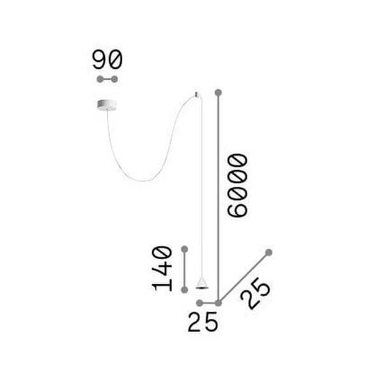 Ideal Lux ARCHIMEDE LED Pendelleuchte 4W ⌀90mm Weiss warmweiss 310596