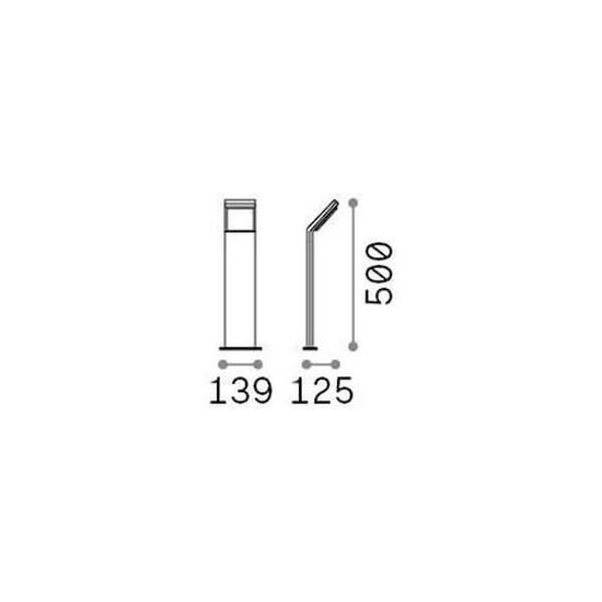 Ideal Lux STYLE LED Stehleuchte 9W Grau IP54 neutralweiss 322544