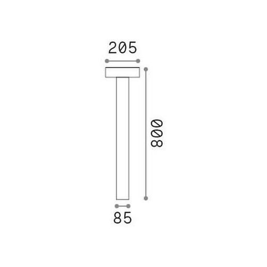 Ideal Lux TESLA Stehleuchte G9 4-fach ⌀205mm dimmbar Braun IP44 326924