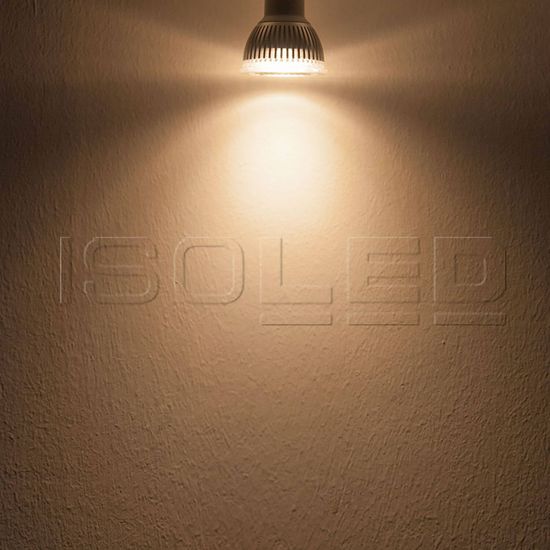 ISOLED GU10 LED Strahler 6W GLAS-COB, 70°, warmweiß, dimmbar