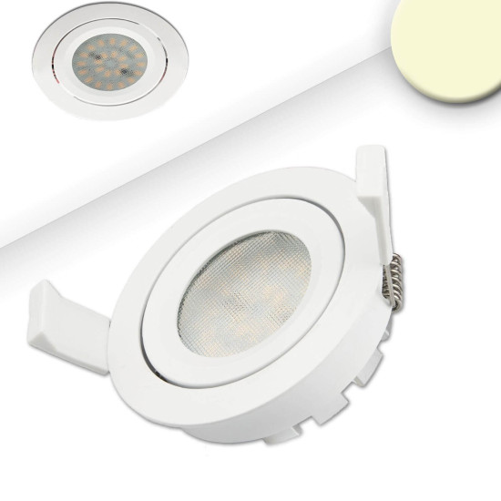 ISOLED LED Einbaustrahler, weiß, 8W SMD, 120°, rund, warmweiß, dimmbar