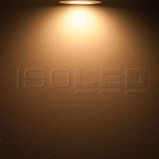 ISOLED LED Einbaustrahler, weiß, 8W SMD, 120°, rund, warmweiß, dimmbar