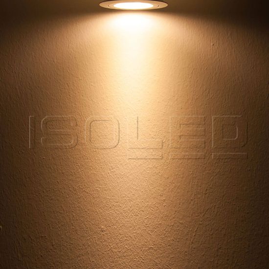 ISOLED LED Einbaustrahler, silber, 8W, 72°, rund, warmweiß, dimmbar