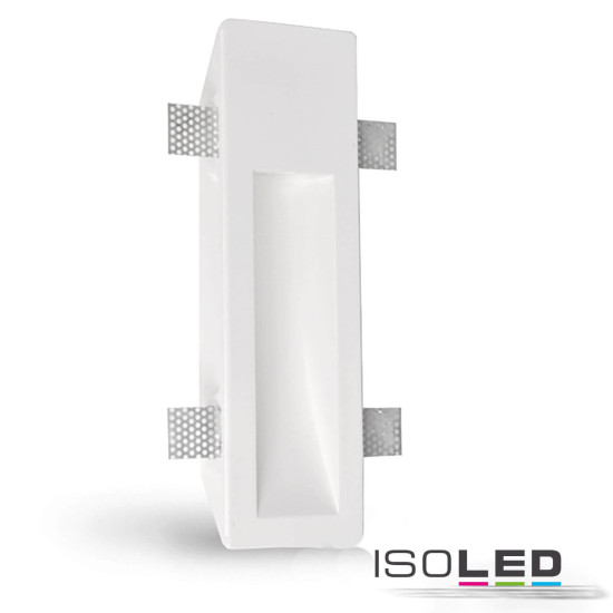 ISOLED Gips-Wand-Einbauleuchte, länglich, GU10, große Bauform