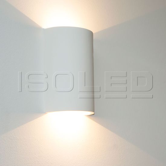ISOLED LED Gips-Wandleuchte 2x3W, UP&DOWN, rund, warmweiß