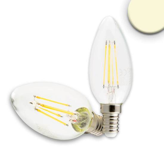 ISOLED E14 LED Kerze, 4W, klar, warmweiß, dimmbar