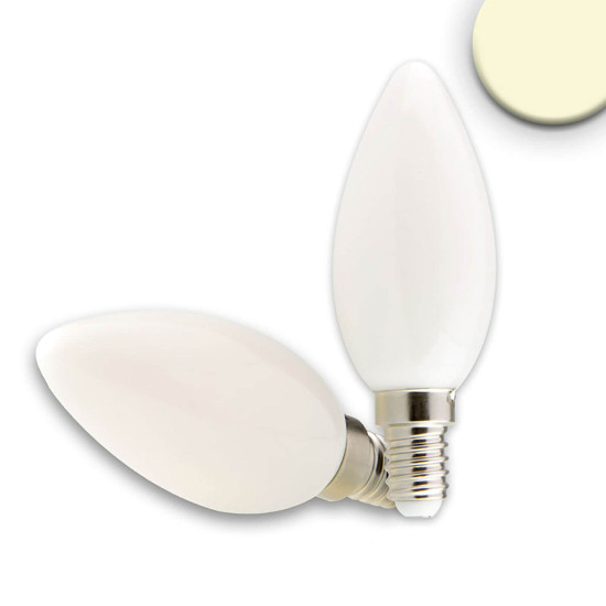 ISOLED E14 LED Kerze, 2W, milky, warmweiß, dimmbar