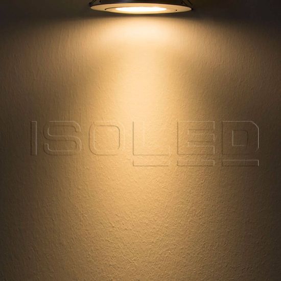 ISOLED LED Einbaustrahler, silber, 15W, 72°, rund, warmweiß, dimmbar