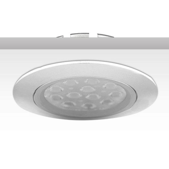 ISOLED LED Einbaustrahler, silber, 15W, 72°, rund, warmweiß, dimmbar