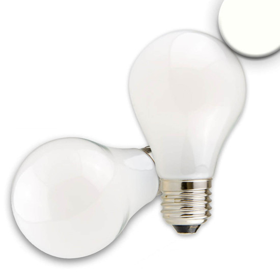 ISOLED E27 LED Birne, 8W, milky, neutralweiß, dimmbar