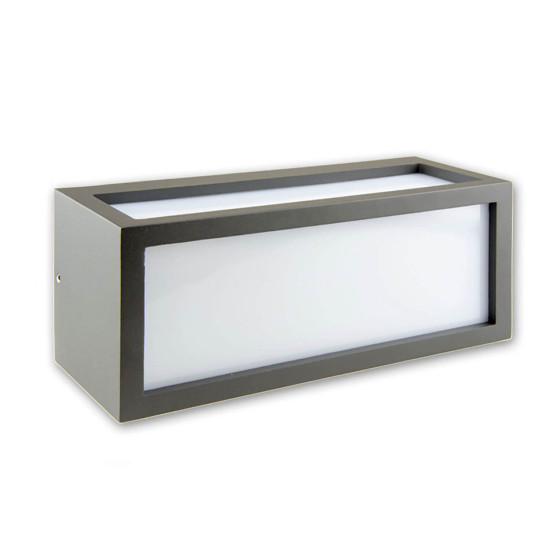 ISOLED Wandleuchte BOX-II 1xE27, IP54, anthrazit