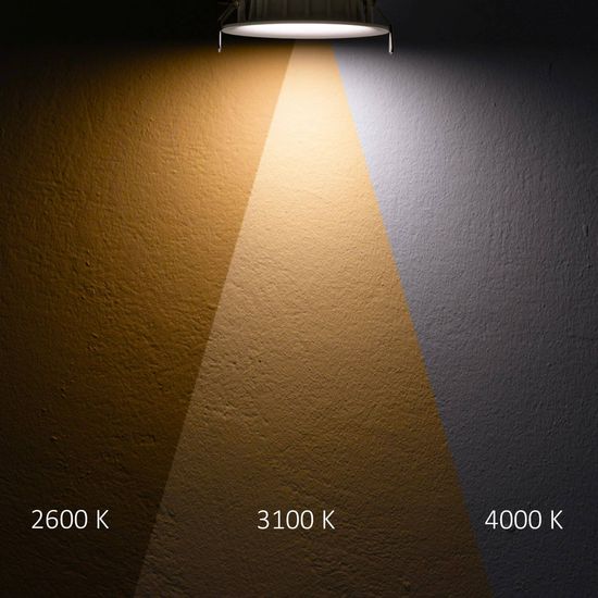 ISOLED LED Downlight, 8W, ultraflach, ColorSwitch 2600/3100/4000K, dimmbar