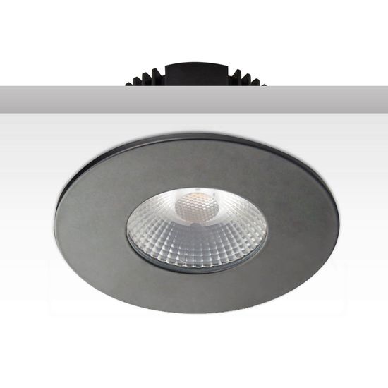ISOLED Cover Aluminium rund schwarz matt für Einbaustrahler Sys-68