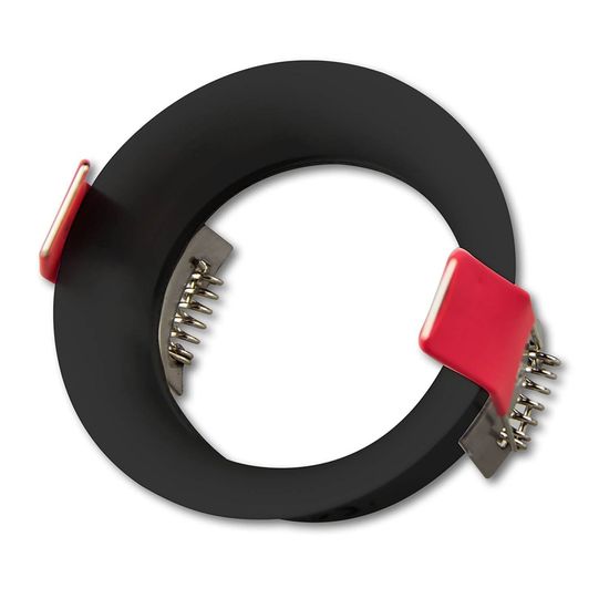 ISOLED Einbaurahmen Slim rund, Lochausschnitt 63,5mm, DN69, Alu schwarz, für GU10/MR16 Spots