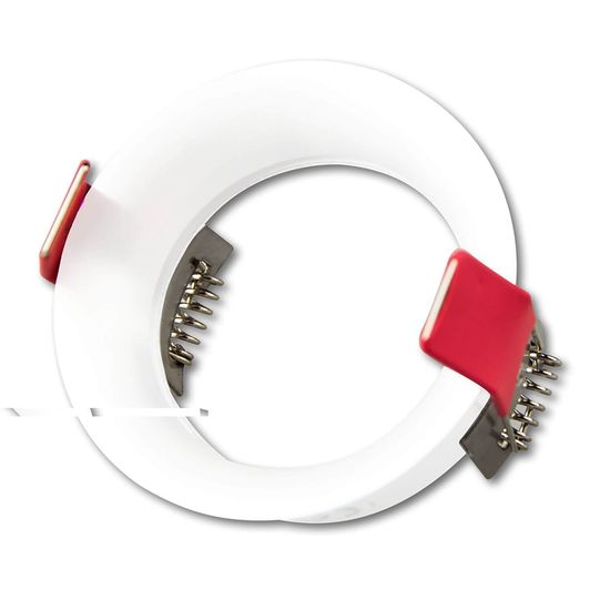 ISOLED Einbaurahmen Slim rund, Lochausschnitt 63,5mm, DN69, Alu weiß, für GU10/MR16 Spots