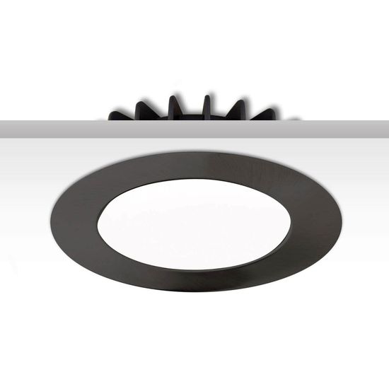 ISOLED Cover Aluminium rund schwarz für Einbaustrahler Sys-90