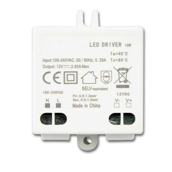 ISOLED LED Trafo 12V/DC, 0-10W, SELV