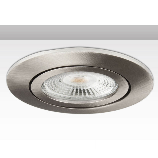 ISOLED Einbaurahmen rund, Lochausschnitt 68mm, Alu Nickel-Satin, für GU10/MR16 Spots