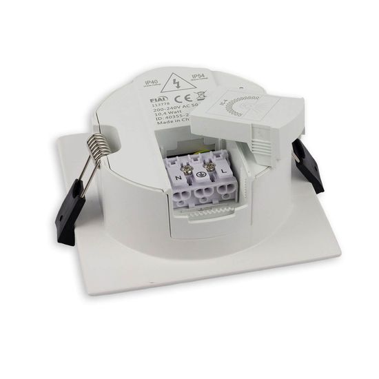 ISOLED LED Downlight Prism blendungsreduziert 10W, IP54, warmweiß, dimmbar