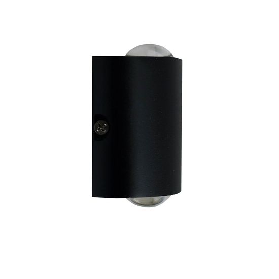 ISOLED LED Wandleuchte Up&Down 2x2W CREE, IP54, sandschwarz, warmweiß