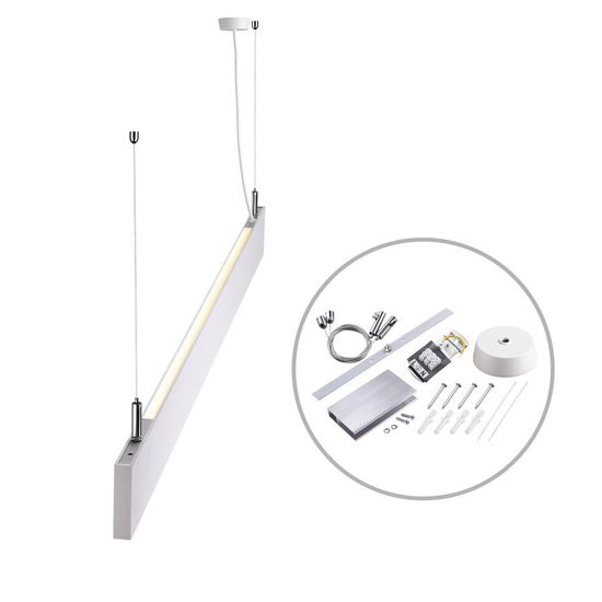 ISOLED LED Hängeleuchte Linear Up+Down 600, 25W, prismatisch, linear- u. 90° verbindbar, weiß, warmweiß
