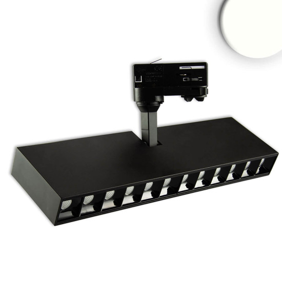 ISOLED 3-PH Raster-Schienen-Strahler, 35W, 45°, schwarz matt, 4000K
