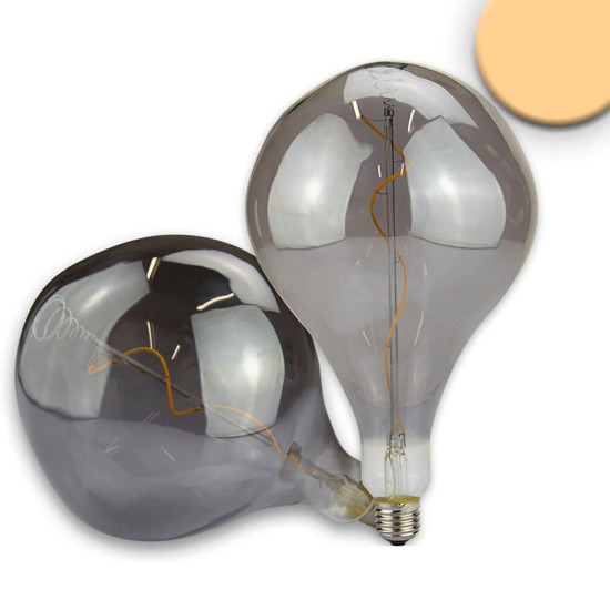 ISOLED E27 Vintage Line LED Dekobirne 165, 4W ultrawarmweiß, Glas smoky, dimmbar