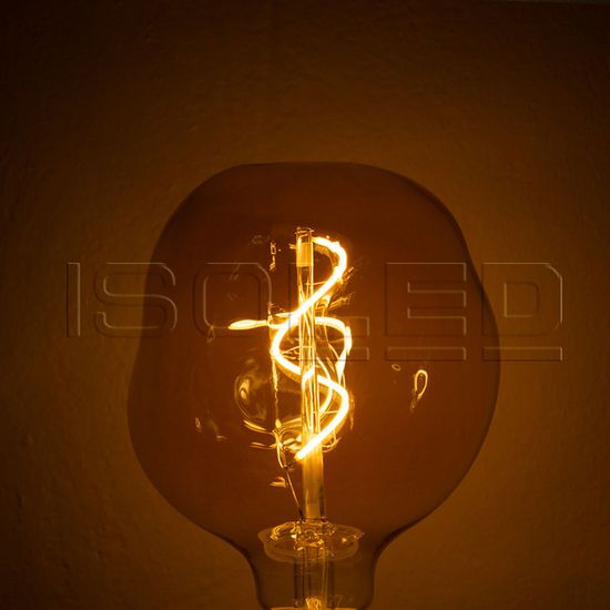ISOLED E27 Vintage Line LED Dekobirne 125, 4W ultrawarmweiß, Glas amber, dimmbar